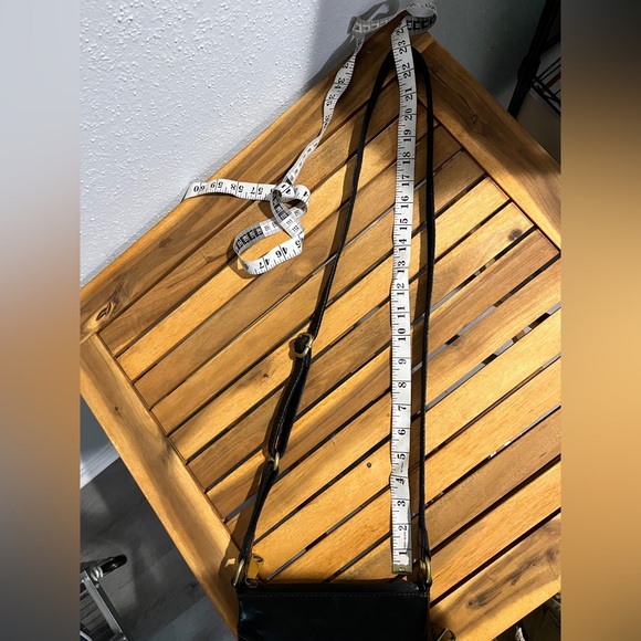 🖤FOSSIL leather crossbody bag black with brass hardware 🖤 - Picture 14 of 16